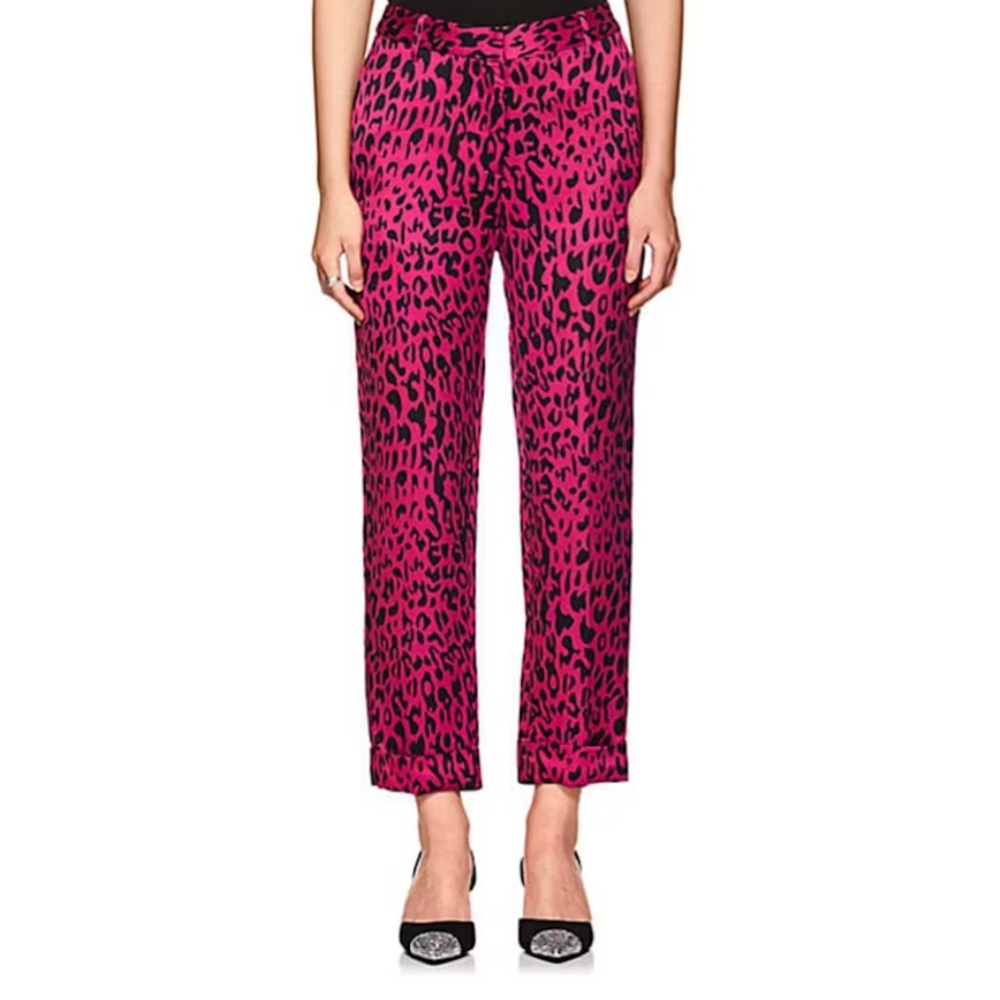 Robert Rodriguez Leopard Print Red Pants size 2